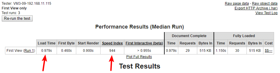 WebPage Speed Test - After
