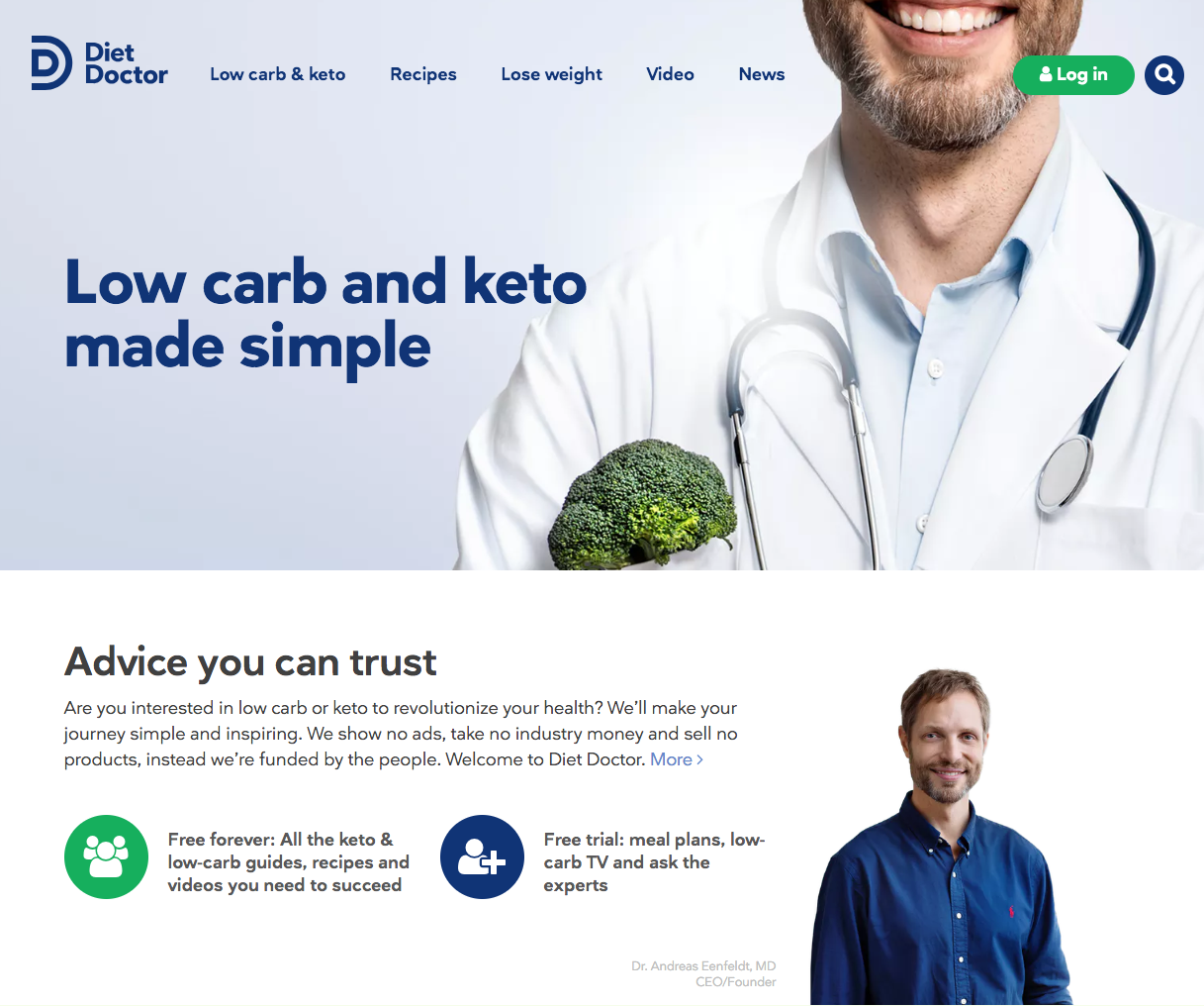 diet doctor homepage